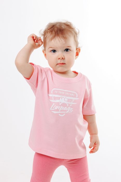 Дитяча футболка Livepage To Your Dreams, рожева